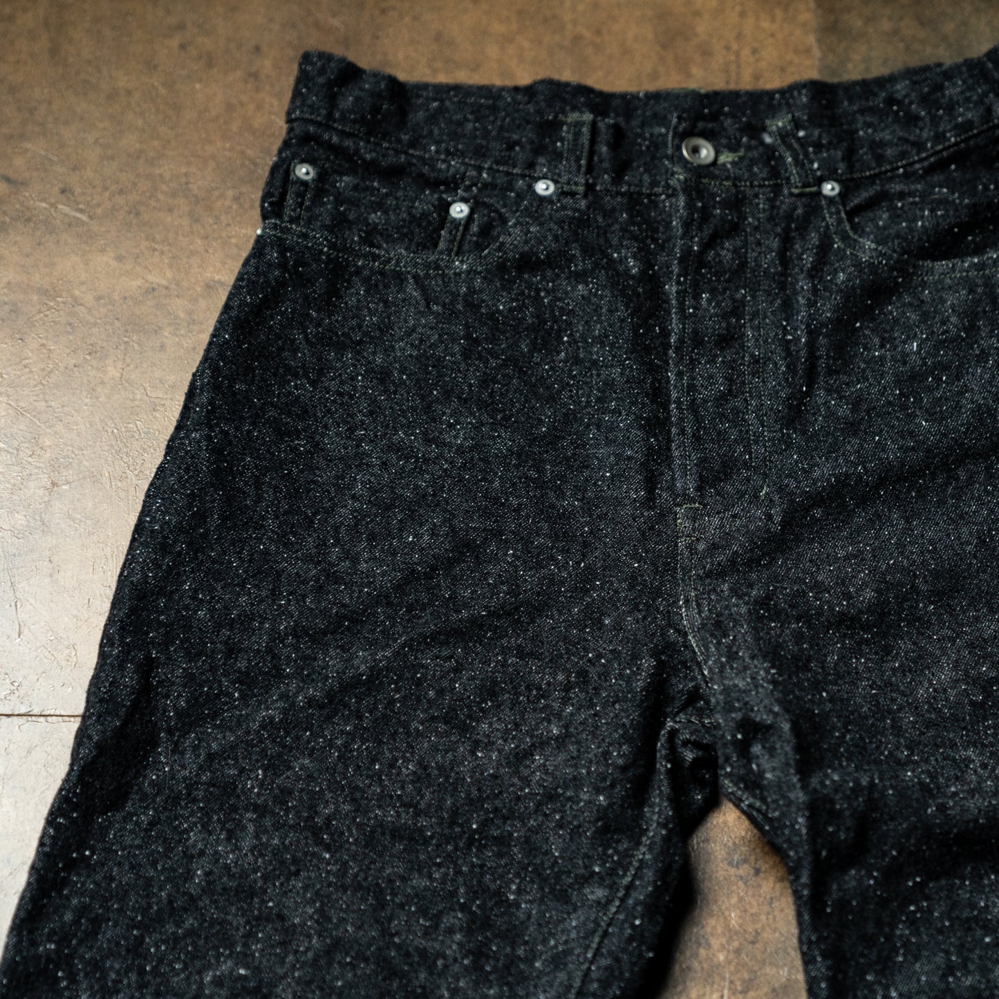 Straight denim pants black