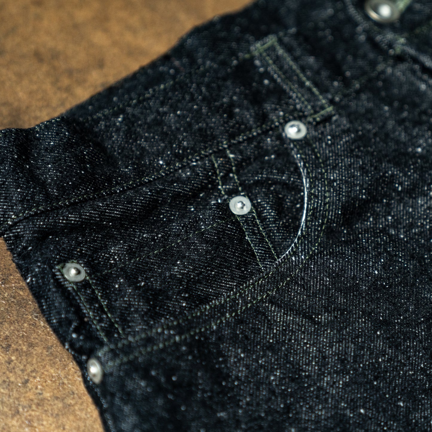 Straight denim pants black