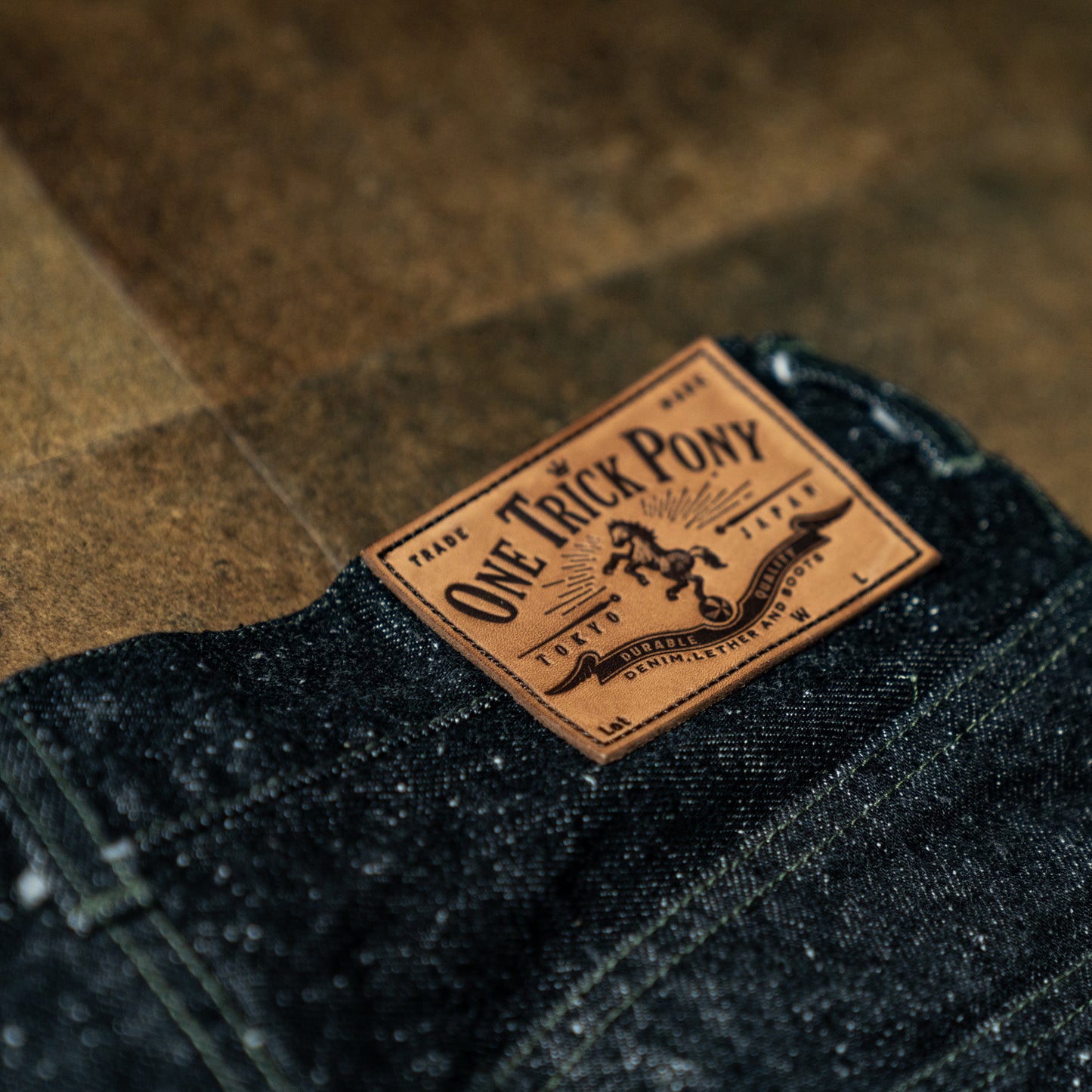 Straight denim pants black
