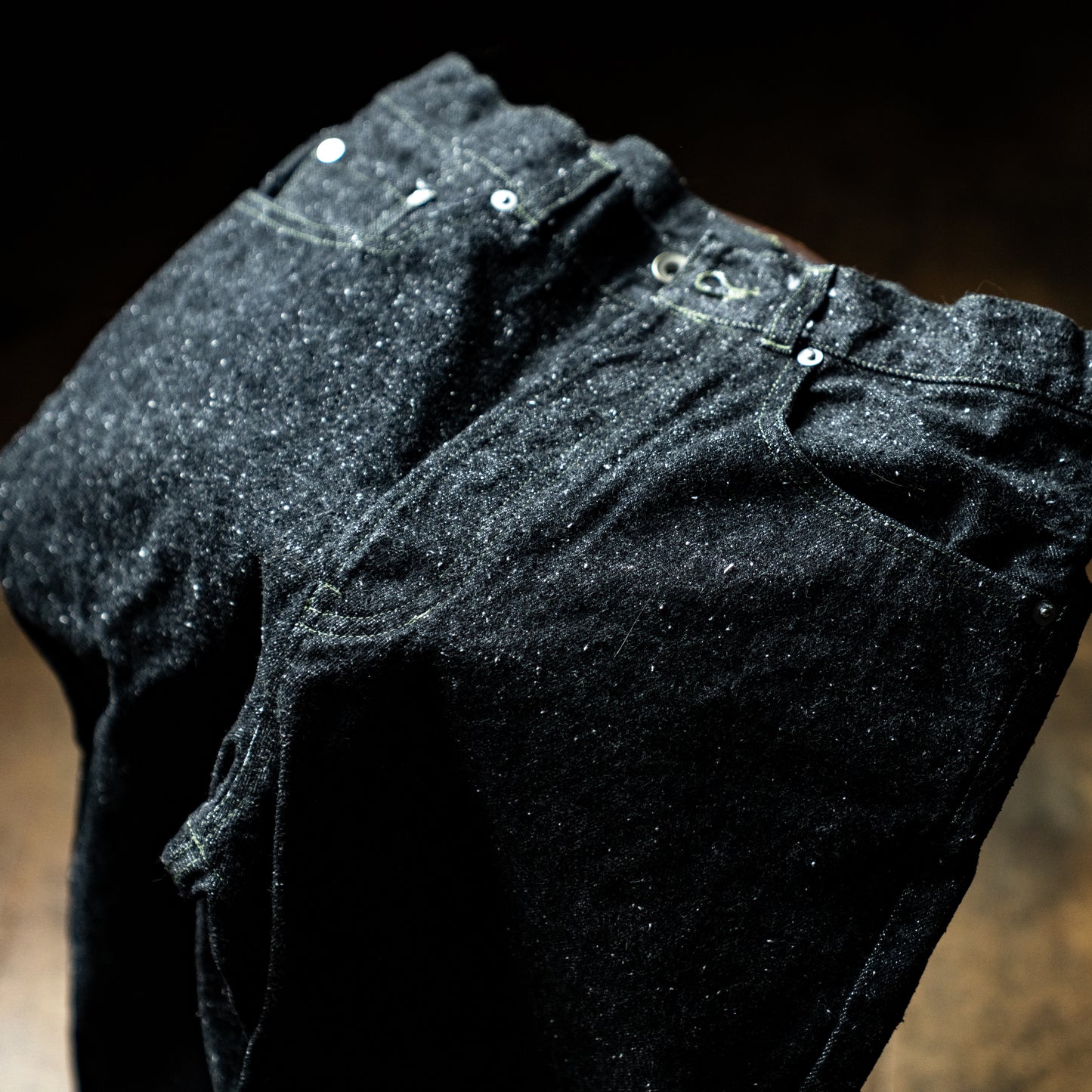 Straight denim pants black